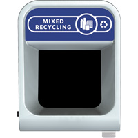 Conteneur pour d&eacute;chets de recyclage m&eacute;lang&eacute;s Configure, Vrac, Acier, 45 gal. US Quali-T-Solutions