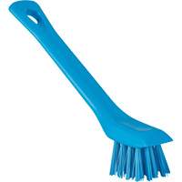 Brosse avec rebord grattoir, Soies Ferme, Longueur de 6", Bleu Quali-T-Solutions
