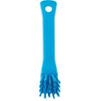 Brosse avec rebord grattoir, Soies Ferme, Longueur de 6", Bleu Quali-T-Solutions