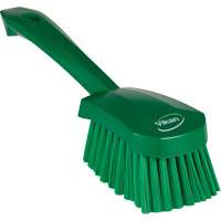 Brosse &agrave; r&eacute;curer avec manche court, Soies Doux, Longueur de 10-1/2", Vert Quali-T-Solutions