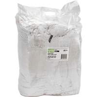 Chiffons fabriqu&eacute;s &agrave; partir de mat&eacute;riaux recycl&eacute;s, Coton, Blanc, 25 lb Quali-T-Solutions