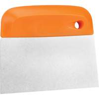 Flexible Stainless Steel Dough Cutter/Scraper, Orange, 4-1/2" W x 5-3/4" L Quali-T-Solutions
