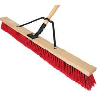 Push Broom with Braced Handle, 36", Medium, PVC Bristles Quali-T-Solutions