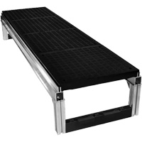 Trousse de plateforme de travail modulaire en aluminium lisse FOUNDATION, 18" la x 72" pr, Capacit&eacute; de 400 lb, Enti&egrave;rement soud&eacute; Quali-T-Solutions