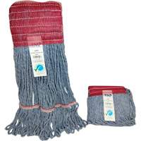 Wide-Band Mop Head, Antimicrobial/Floor Finishing/Specialty, Cotton/Rayon/Synthetic, Loop Style Quali-T-Solutions