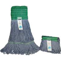 Wide-Band Mop Head, Antimicrobial/Floor Finishing/Specialty, Cotton/Rayon/Synthetic, Loop Style Quali-T-Solutions