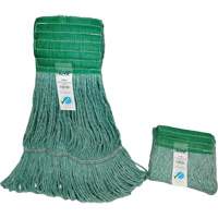 Wide-Band Mop Head, Antimicrobial/Floor Finishing/Specialty, Cotton/Rayon/Synthetic, Loop Style Quali-T-Solutions