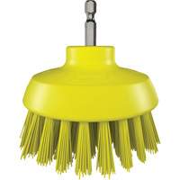 HyDrive Round Drill Brush, Extra Stiff Bristles, 3-1/10" Long, Yellow Quali-T-Solutions