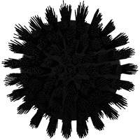 HyDrive Round Drill Brush, Extra Stiff Bristles, 3-1/10" Long, Black Quali-T-Solutions