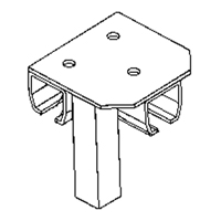 Support de montage au sol pour murs-rideaux Quali-T-Solutions