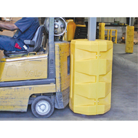 Column Protectors, 6-1/4" x 6-1/4" Inside Opening, 23-1/2" L x 23-1/2" W x 39-1/2" H, Yellow Quali-T-Solutions