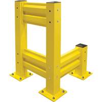 Barri&egrave;re de s&eacute;curit&eacute; de qualit&eacute; industrielle, Acier, 19" lo x 12" h, Jaune s&eacute;curit&eacute; OSHA Quali-T-Solutions