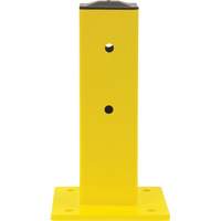 Poteau pour barri&egrave;re de s&eacute;curit&eacute;, Acier, 5" lo x 17" h, Jaune s&eacute;curit&eacute; OSHA Quali-T-Solutions