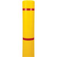 Polyethylene Bollard Cover, 4-1/2" Dia. x 64" L, Red/Yellow Quali-T-Solutions