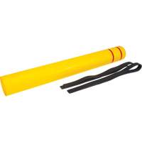 Capuchon en poly&eacute;thyl&egrave;ne pour borne de protection, 6-5/8" dia. x 60" l, Rouge/Jaune Quali-T-Solutions