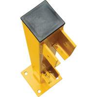 End Post for Light-Duty Guard Rails, Steel, 42" H, Safety Yellow Quali-T-Solutions