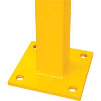 Corner Post for Light-Duty Guard Rails, Steel, 42" H, Safety Yellow Quali-T-Solutions