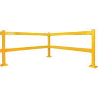 Lift-Out Guard Rail, Steel, 3' L x 4" H, Safety Yellow Quali-T-Solutions