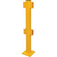 In-Line Post for Light-Duty Guard Rails, Steel, 42" H, Safety Yellow Quali-T-Solutions