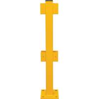 In-Line Post for Light-Duty Guard Rails, Steel, 42" H, Safety Yellow Quali-T-Solutions
