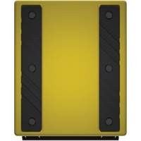 Cale de roue ultra-robuste pour l'exploitation mini&egrave;re Checkers Safety, PEHD, Jaune, 14-1/2" la x 17-1/2" p x 16" h Quali-T-Solutions