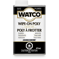 Teinture &agrave; essuyage en poly Watco, 473 ml, Transparent, Brillant Quali-T-Solutions