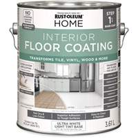 Home Interior Floor Coating System Base Coat, 3.61 L, Water-Based, Very Flat, Tint Base/White Quali-T-Solutions