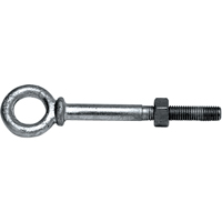 Eye Bolts, 3/8" Dia., 2-1/2" L, Galvanized, 1200 lbs. (0.6 tons) Capacity Quali-T-Solutions