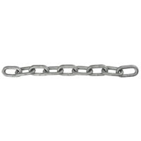Chaîne &agrave; maillon droit, Acier &agrave; faible teneur en carbone, 1/8" x 1000' (304,8 m) l, Calibre 30, Charge d'utilisation 400 lb (0,2 tonne) Quali-T-Solutions
