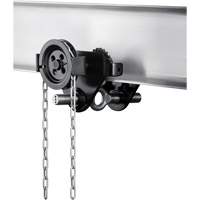 HTG Geared Clevis Trolley, 4409 lbs. (2 tons) Capacity, 2-39/64" - 8-43/64" Quali-T-Solutions