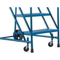 CSA-Certified Rolling Step Ladder, 5 Steps, 22" Step Width, 46" Platform Height, Steel Quali-T-Solutions