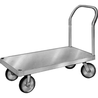 Aluminum Platform Truck, 24" W x 36" L, 2000 lbs. Cap., Rubber Wheels Quali-T-Solutions