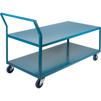 Chariots surbaiss&eacute;s robustes, 2 niveaux, 30" la x 48" p x 40" h, 1200 lb Cap Quali-T-Solutions