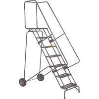 &eacute;chelles mobiles Fold-N-Store, 8 marches, Perfor&eacute;, Hauteur 80" Quali-T-Solutions