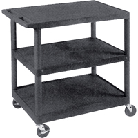 Chariot utilitaire, 3 tiers, 18" x 34" x 24", Capacit&eacute; 400 lb Quali-T-Solutions