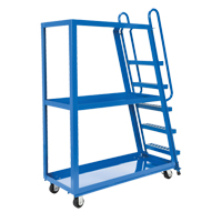 Chariot &agrave; cueillette, Acier, 21-7/8" la x 56-1/8" p, 3 tablettes, Capacit&eacute; 1000 lb Quali-T-Solutions