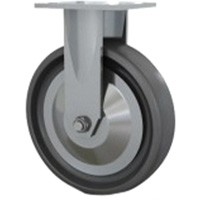 Heavy-Duty Caster, Rigid, 8" (203.2 mm), Solid Elastomer, 1000 lbs. (453.6 kg.) Quali-T-Solutions