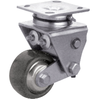 Heavy-Duty Caster, Swivel, 4" (101.6 mm), Solid Elastomer, 900 lbs. (408 kg.) Quali-T-Solutions