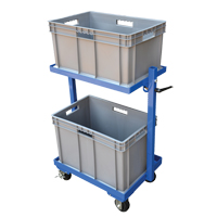 Chariot &agrave; cueillette, Acier, 30-11/16" la x 19-1/4" p, 2 tablettes, Capacit&eacute; 200 lb Quali-T-Solutions