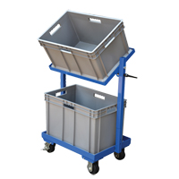 Chariot &agrave; cueillette, Acier, 30-11/16" la x 19-1/4" p, 2 tablettes, Capacit&eacute; 200 lb Quali-T-Solutions