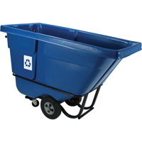 Chariot basculeur en acier, Poly&eacute;thyl&egrave;ne, 1/2 vg³, Capacit&eacute; de charge de 850 lb Quali-T-Solutions