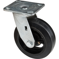 Roulette moul&eacute;, Pivotant, 6" (152,4 mm), Caoutchouc, 550 lb (249 kg) Quali-T-Solutions
