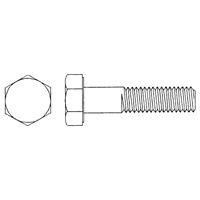 Vis d'assemblage &agrave; t&ecirc;te hexagonale, 3/4"-10 dia., 4" lo, Ordinaire, Cors&eacute;, Grade 5 Quali-T-Solutions