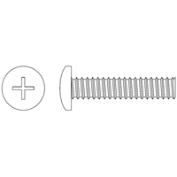 Pan Head Machine Screws, #6-32 x 1/4" L, Zinc Plated Quali-T-Solutions