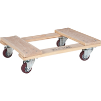 Socle roulant en bois dur, Roues en Polyur&eacute;thane, Capacit&eacute; de 900 lb, 18" la x 24" p x 7" h Quali-T-Solutions