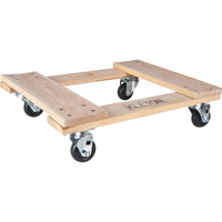 Socle roulant en bois dur, Roues en Polyol&eacute;fine, Capacit&eacute; de 1000 lb, 18" la x 24" p x 7" h Quali-T-Solutions