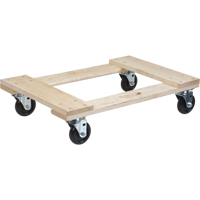 Socle roulant en bois dur, Roues en Polyol&eacute;fine, Capacit&eacute; de 900 lb, 18" la x 24" p x 7" h Quali-T-Solutions