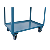 Deep Lipped Service Cart, 2 Tiers, 24" W x 47" H x 36" D, 1200 lbs. Capacity Quali-T-Solutions