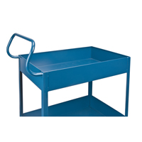 Deep Lipped Service Cart, 2 Tiers, 24" W x 47" H x 36" D, 1200 lbs. Capacity Quali-T-Solutions