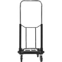 Chariot &agrave; plateforme repliable, Acier inoxydable, 300 lb, 28" lo x 16" la, Hauteur 33-1/2" Quali-T-Solutions